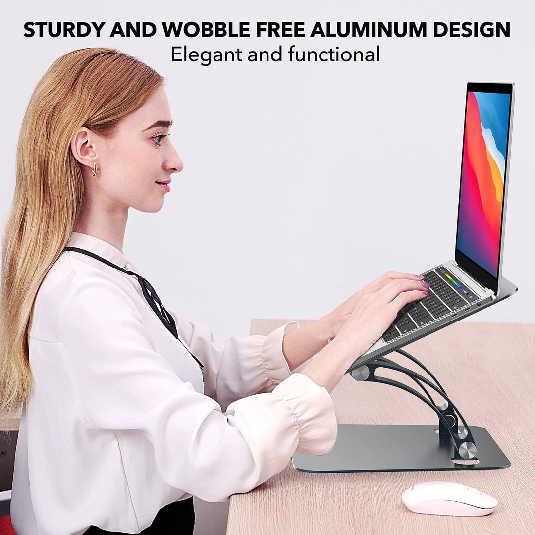 GRSTREE Laptop Ständer, Ergonomischer Notebook Ständer, Höhenverstellbarer Computerständer für Lapto