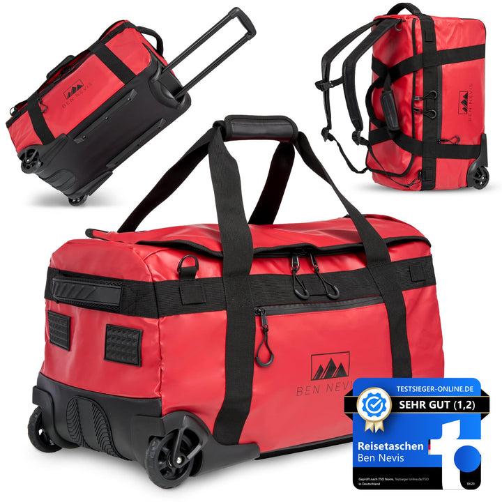 BEN NEVIS Reisetasche mit Rollen – 3in1 Tasche, Trolley + Rucksack [Mittel 60L - 3,2kg] Travel Reise