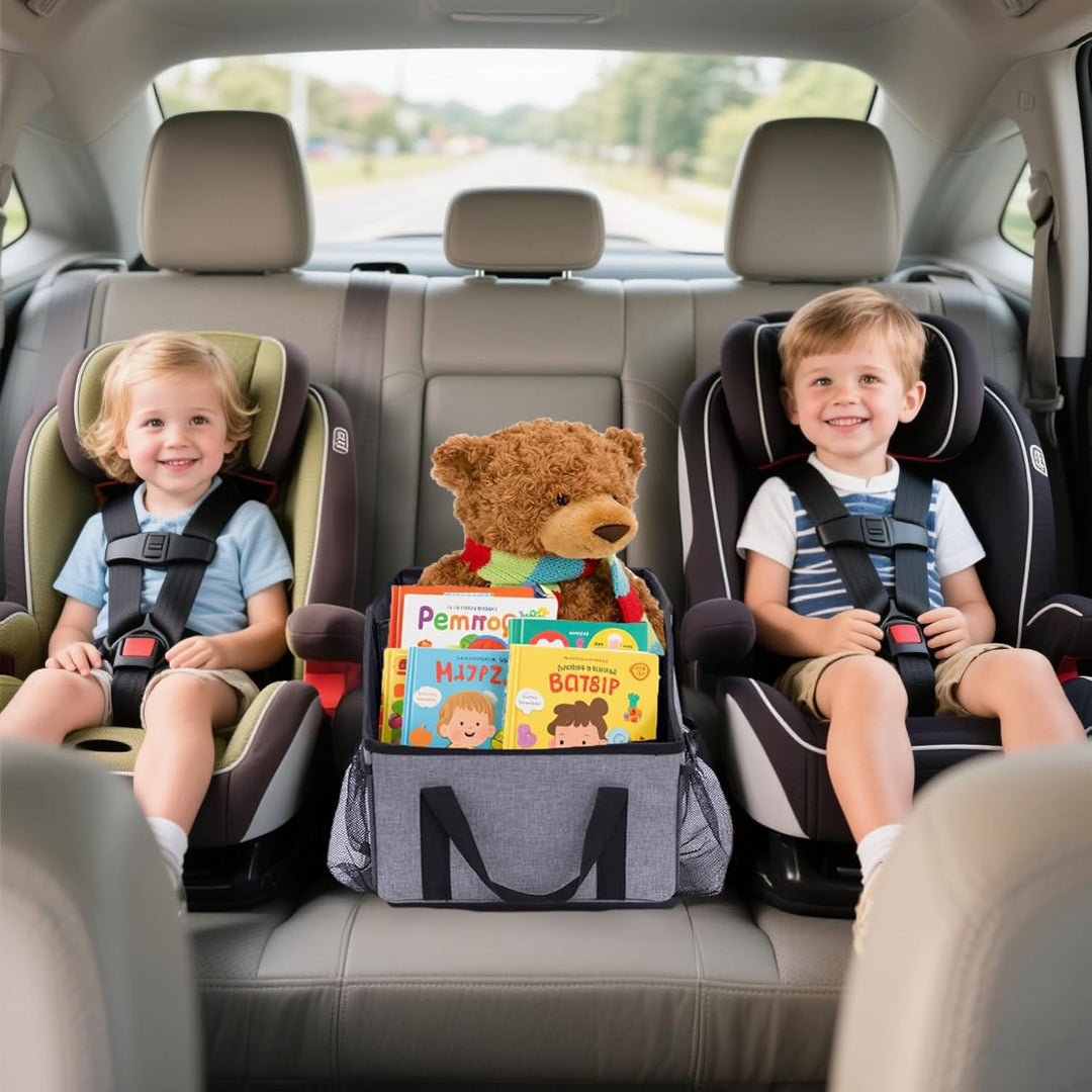 Auto Organizer für Vorne und Rücksitz, Beifahrersitz, Auto Organizer Kinder mit Mehrere Taschen Getr