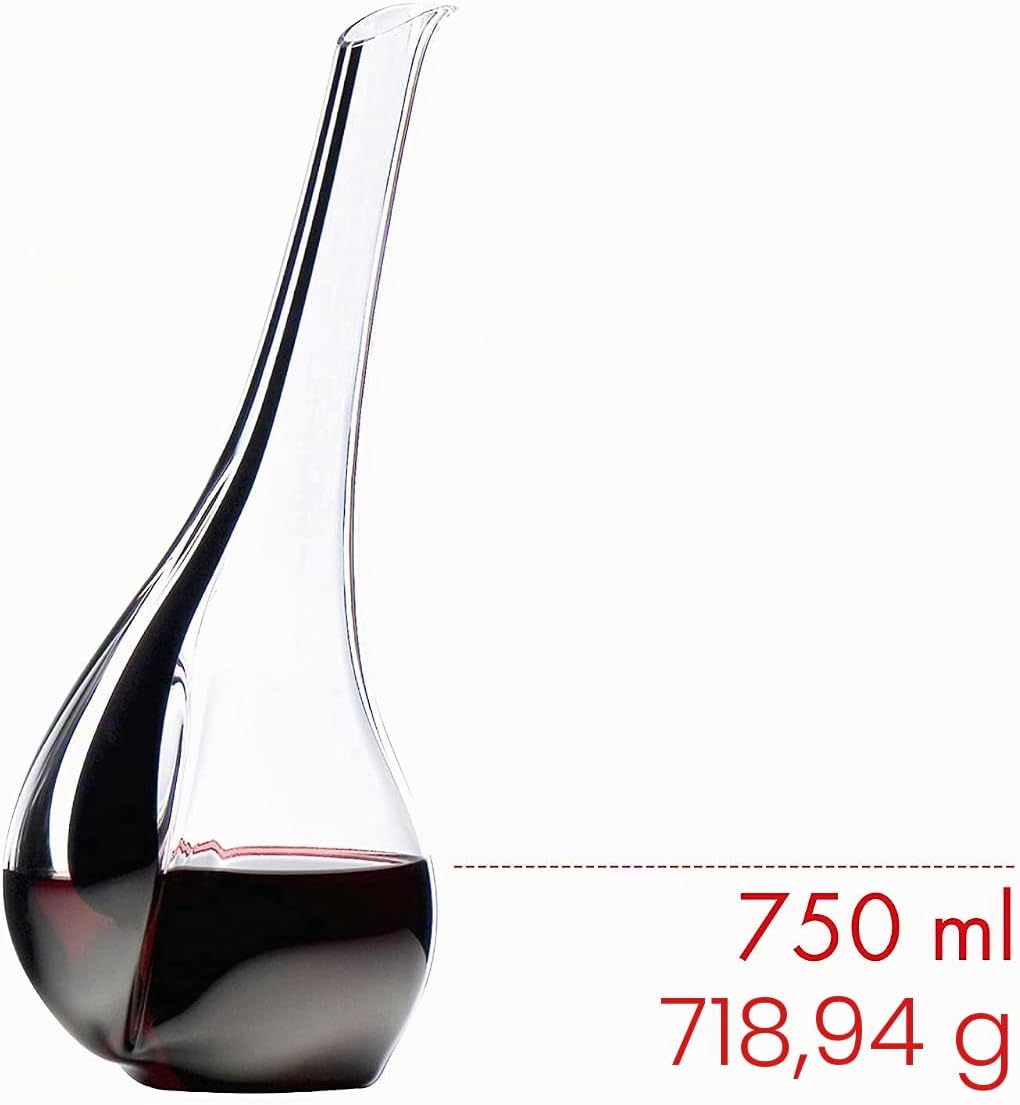 Riedel Weindekanter, Einheitsgrösse, transparent Schwarz Tie Touch, Schwarz Tie Touch