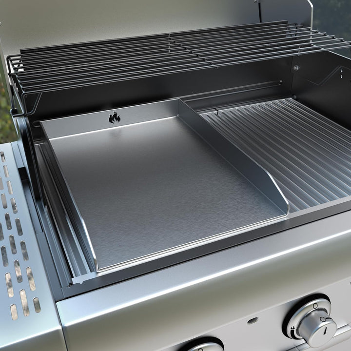 teileplus24 PLA6-G4 Grillplatte Plancha aus V2A Edelstahl kompatibel mit Rösle Videro G4 | Lebensmit