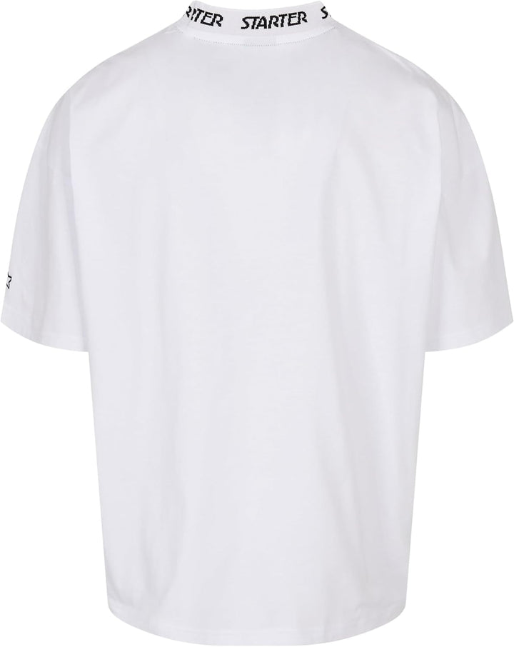 STARTER BLACK LABEL Herren Starter Jaquard Rib Tee, Weiss