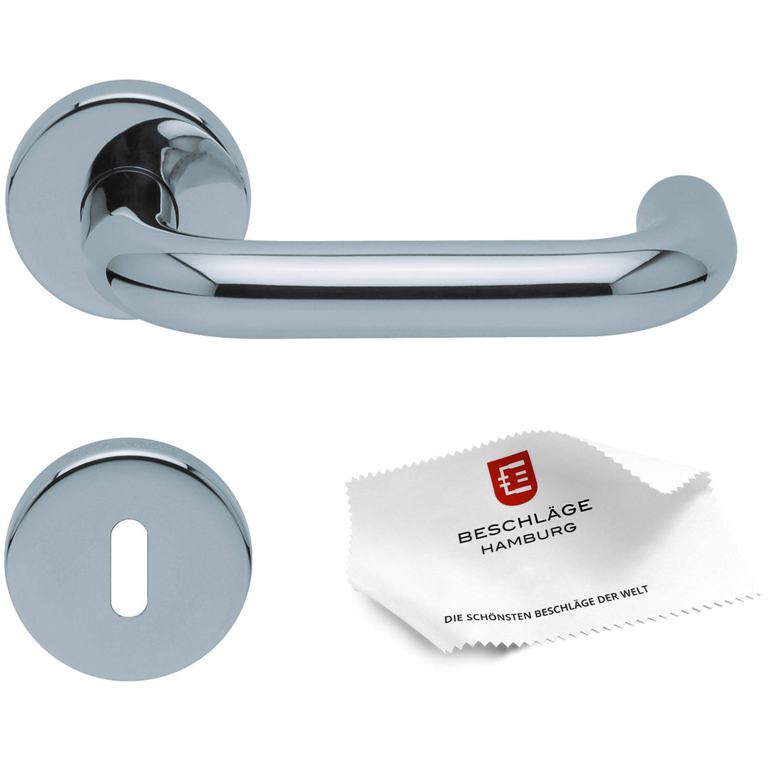 HDmirrorR Türgriffe von Beschläge Hamburg: Türbeschlag Scoop SBL 1104 - Türklinken mit Buntbart Rose