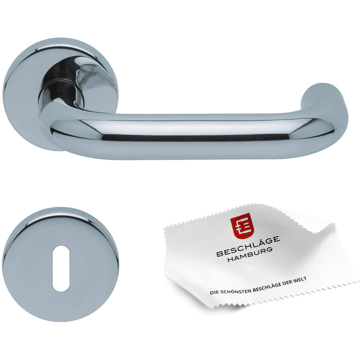 HDmirrorR Türgriffe von Beschläge Hamburg: Türbeschlag Scoop SBL 1104 - Türklinken mit Buntbart Rose