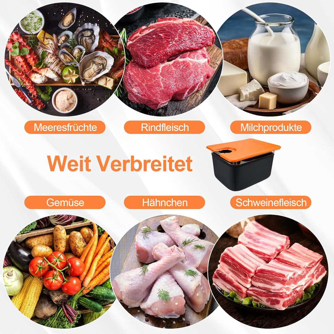 Sous Vide Behälter 12L, Sous Vide Container Deckel, Thermohülle und Rack für Meisten Sous Vide Garer