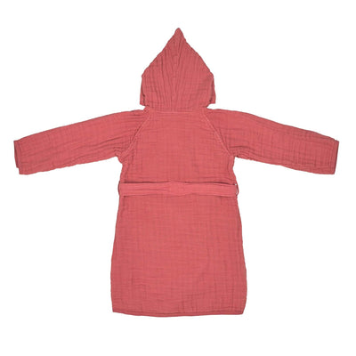 Lässig 1312013611-18 Muslin Bathrobe rosewood, 12-18 months, rosa, 240 g 12-18 Monate Rosewood, 12-1