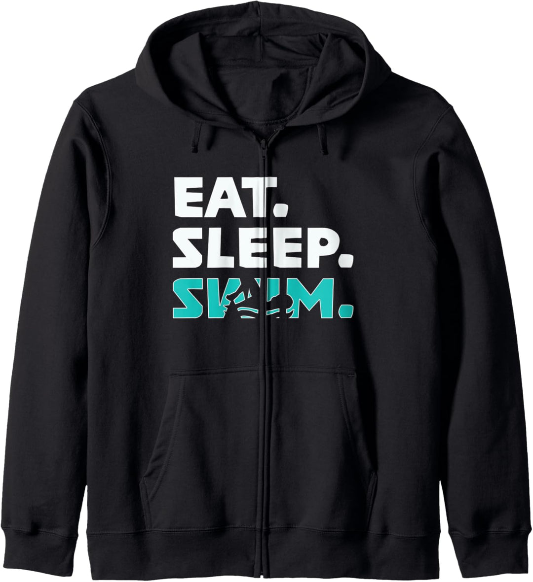 Top Best Lustiges Essen schlafen schwimmen Geschenk Kapuzenjacke