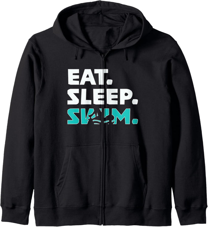 Top Best Lustiges Essen schlafen schwimmen Geschenk Kapuzenjacke