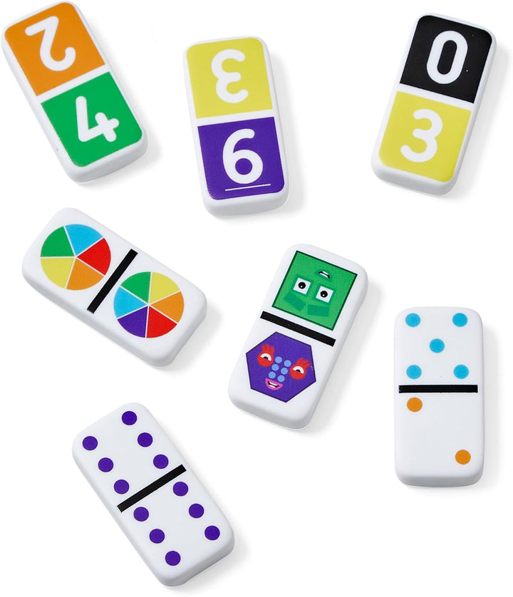 Learning Resources Numberblocks Wiederverwendbare Dominosteine, 112 Dominosteine mit Aufbewahrungsbo