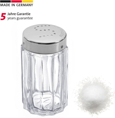 Westmark Salzstreuer, 10 Stück, Fassungsvermögen: je 50 ml, Rostfreier Edelstahl/Glas, Traditionell,