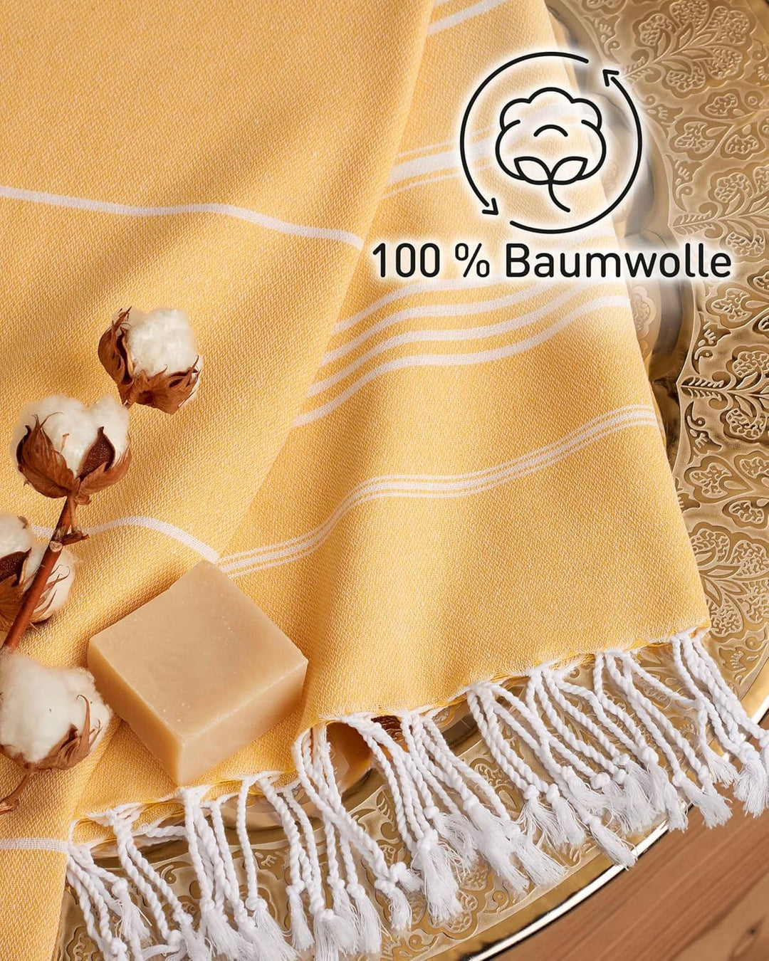Fit-Flip Hamamtuch aus 100% Baumwolle – saugfähig und schnelltrocknend – türkisches Saunatuch, Stran