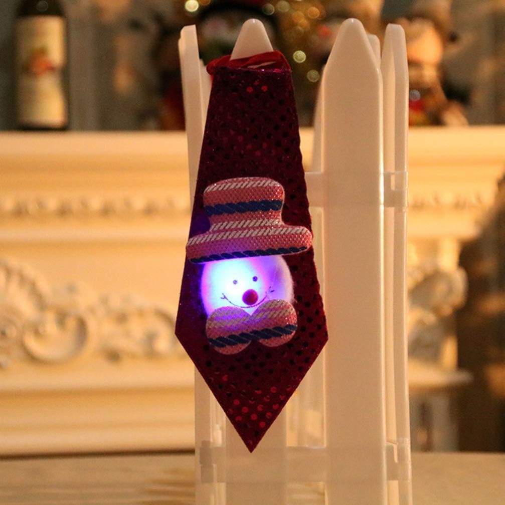 Amosfun 3 Stück Leuchtende Weihnachtskrawatte Led Mit Pailletten Weihnachts Schlips Für Herren Und D