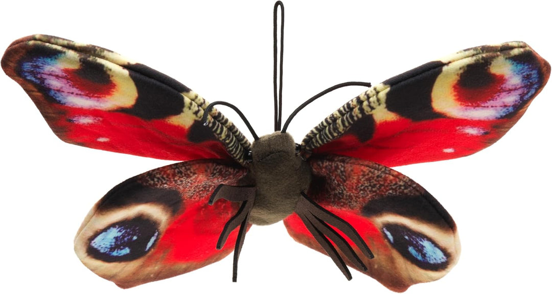 Uni-Toys - Schmetterling rot (mit Schlaufe) - 24 cm (Breite) - Plüsch-Insekt - Plüschtier, Kuschelti