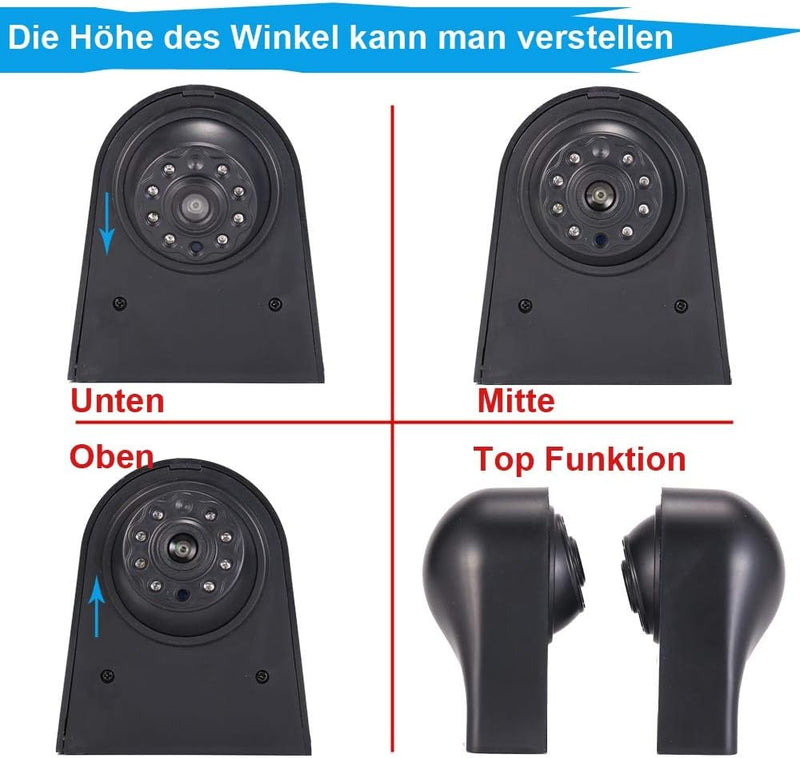 Wasserdicht Einparkkamera Bremslicht Rückfahrkamera integriert in 3. Bremsleuchte Kamera für Van Dac