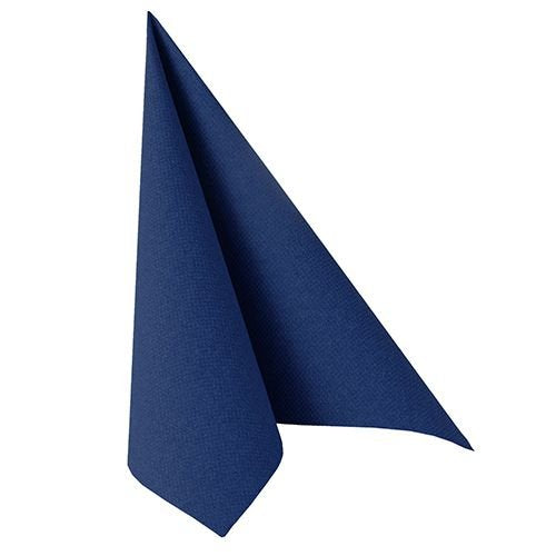 Premium Servietten "ROYAL Collection" 1/4-Falz 40 cm x 40 cm dunkelblau für Hochzeitsfeier. Menge: 2