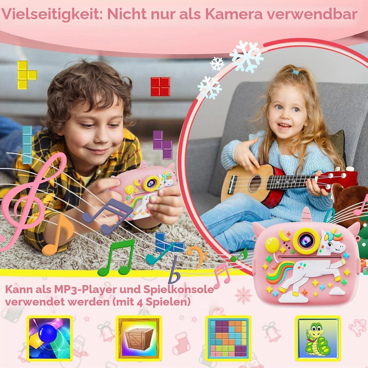 Kinderkamera Sofortbildkamera, 1080P HD Kinder Kamera mit 2,4"-Bildschirm & 32G TF Karte Sofortbildk