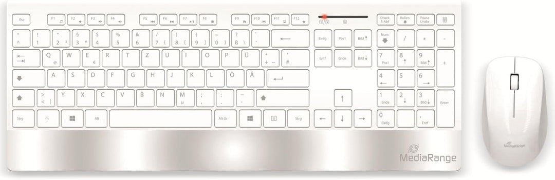 MediaRange kabelloses Funk-Tastatur und 5 Tasten Funk-Maus Set Highline Serie, deutsches QWERTZ Layo