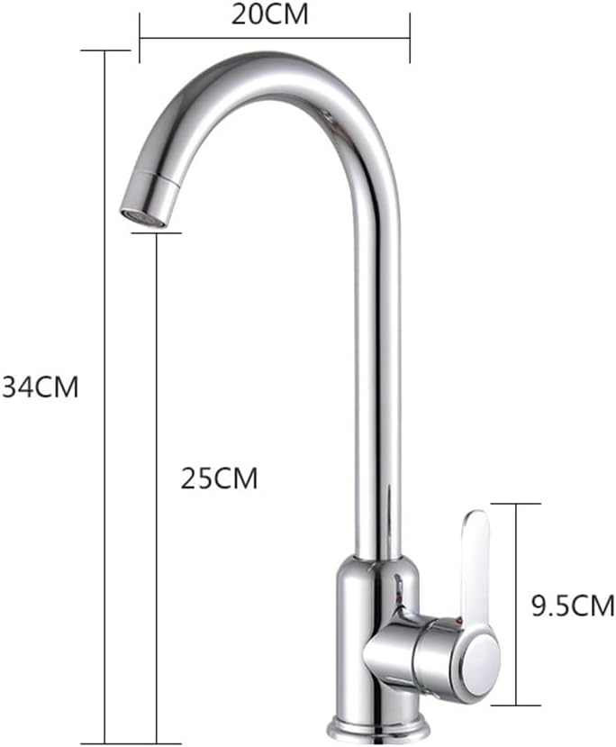 Wasserhahn Küche, Küchenspüle Einhebelmischer, Edelstahl Waschtischarmatur, Einhebel Mischbatterie,