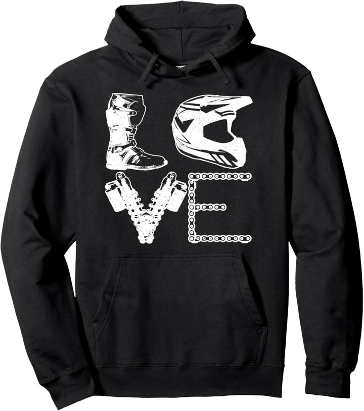 Motocross LOVE Enduro MX Motorrad Biker Geschenk Pullover Hoodie