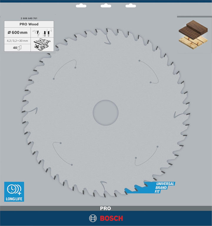 Bosch Accessories Bosch Professional 1x Kreissägeblatt Construct Wood (für Holz, Sägeblatt Ø 600 x 3