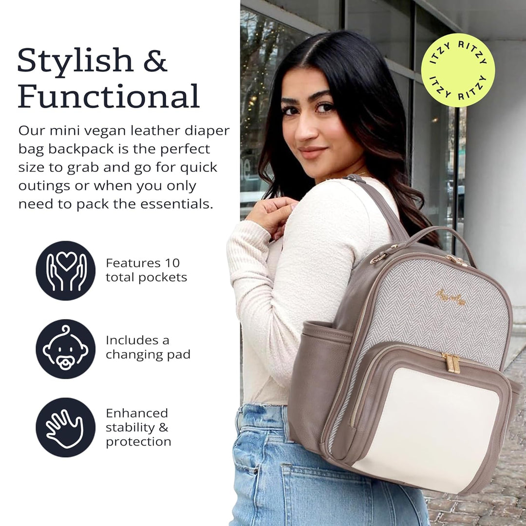 Itzy Ritzy Unisex Baby Mini Wickeltasche, Vanilla Latte-Plus Vanilla Latte - Plus, Vanilla Latte - P