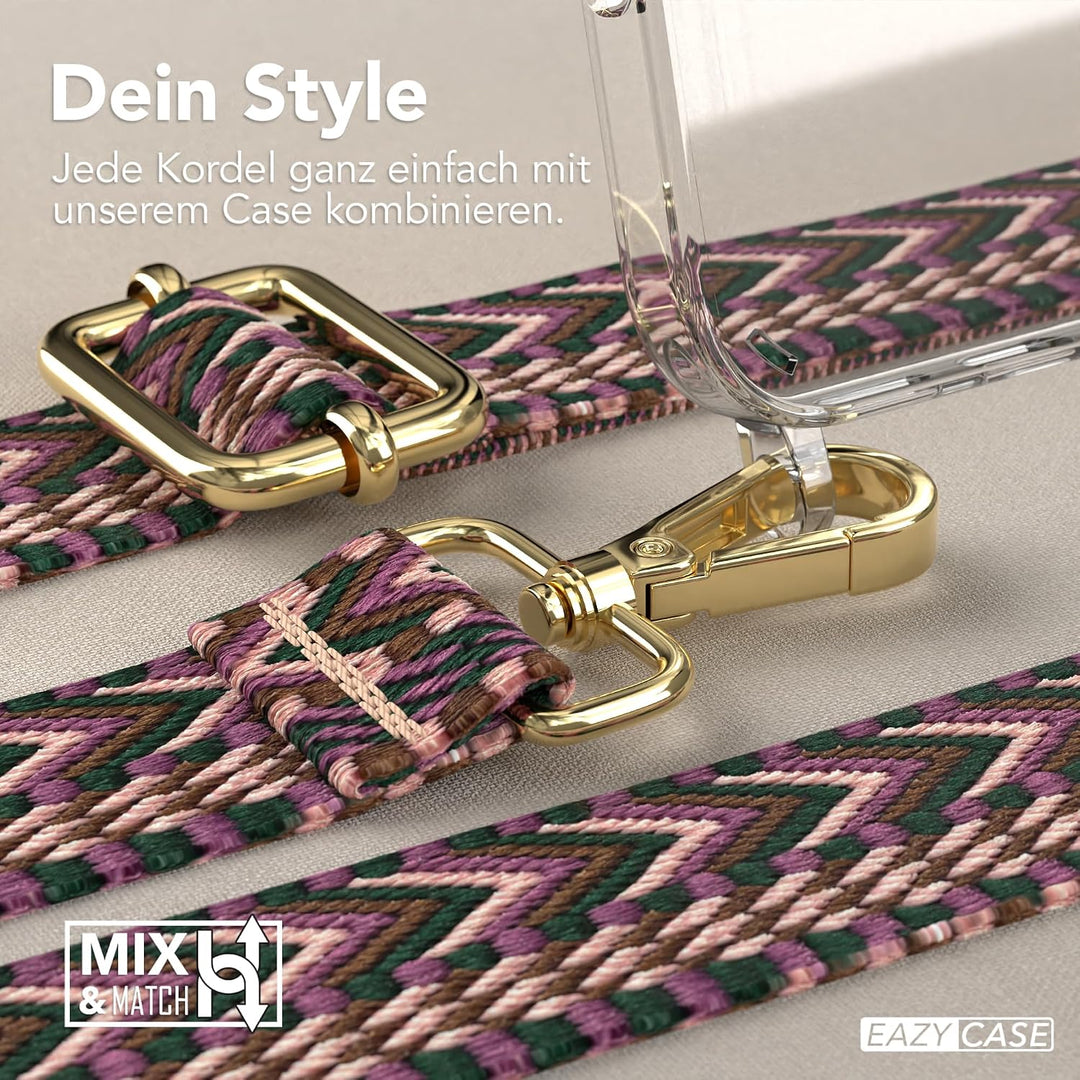 EAZY CASE Handykette - Verstellbares Taschenband kompatibel mit iPhone 16 Pro, Schulterriemen, Handy
