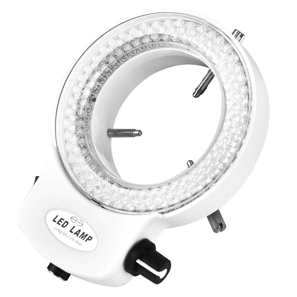 Dpofirs 140PCS LED-Ringlichtlampe für Stereomikroskop, Mikroskopkamera 144 LED-Perlen Lichtquellenhe