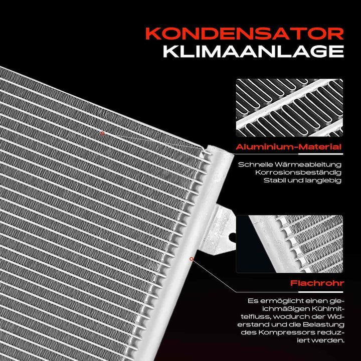 Frankberg Kondensator Klimaanlage Kompatibel mit Golf III 1H1 1991-1997 Golf III Cabriolet 1E7 1993-
