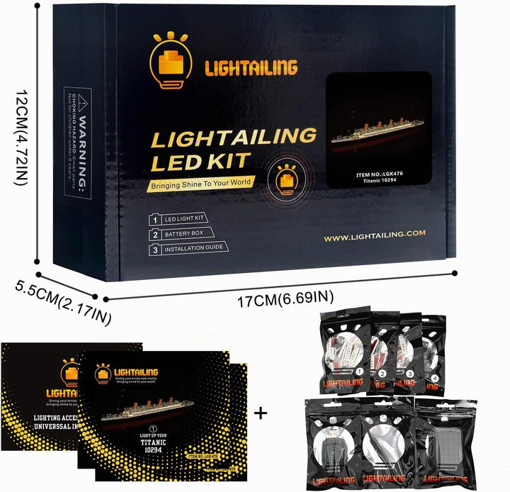 LIGHTAILING LED-Beleuchtungsset für Lego 10294 Titanic - Kompatibel mit Lego Creator Expert 10294 Ba