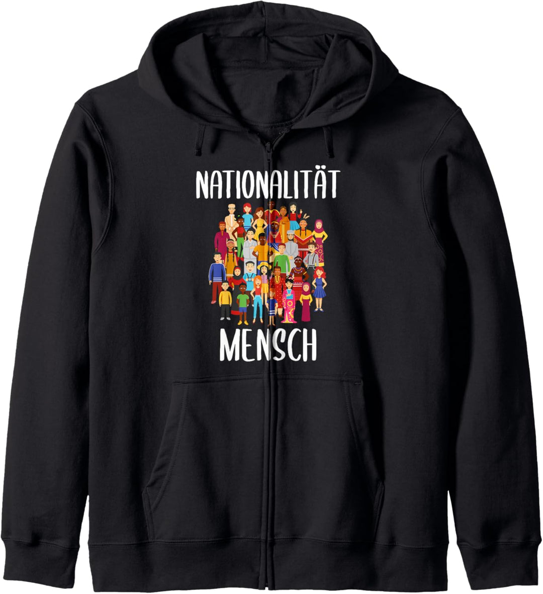 Nationalität Mensch Anti Rassismus No Racism Kapuzenjacke