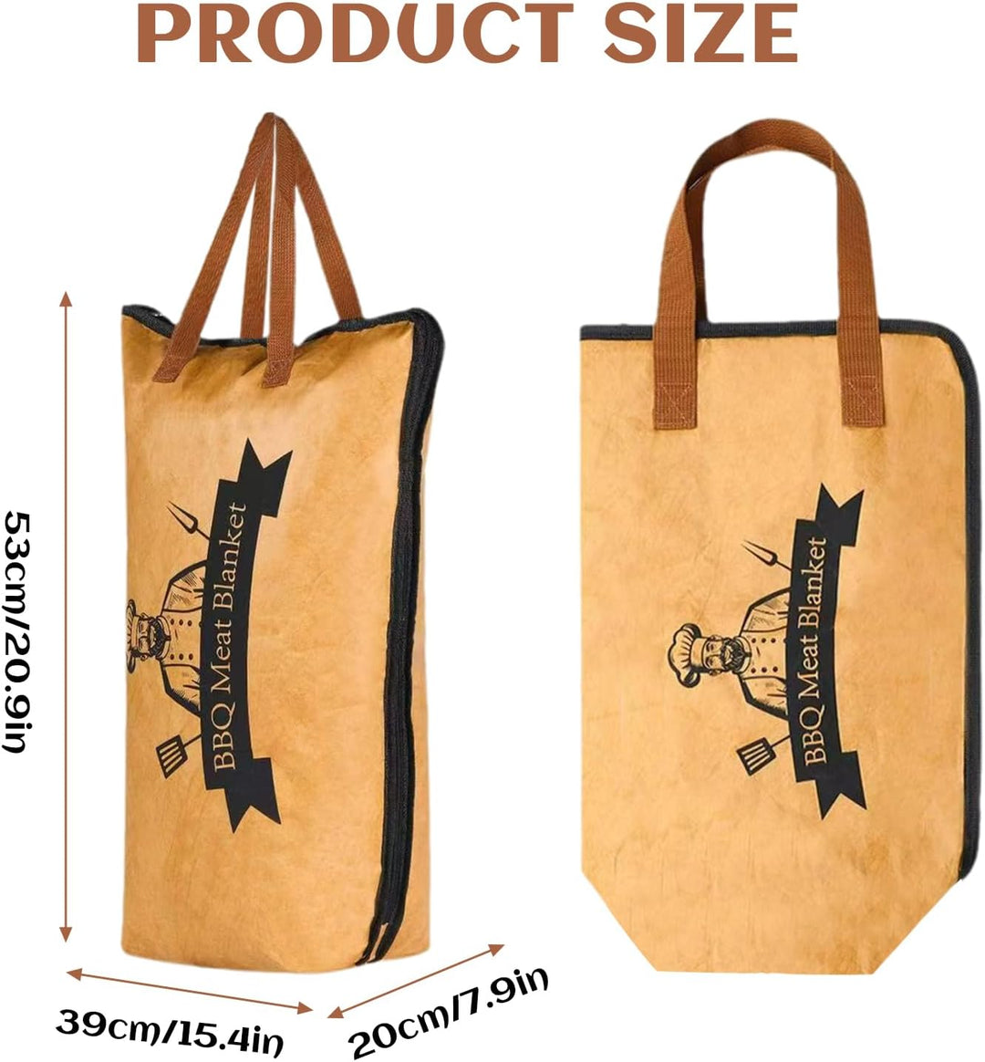 Grilldecke zum Ausruhen von Fleisch, Wiederverwendbare Brisket Decke, BBQ Blanket mit Reissverschlus