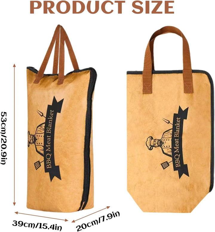 Grilldecke zum Ausruhen von Fleisch, Wiederverwendbare Brisket Decke, BBQ Blanket mit Reissverschlus