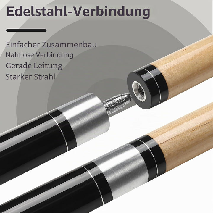 Billard Queue 18 19 20 21 oz, 58" Pool Queue Sticks 13mm Spitzen für Professionelle Billardspieler,