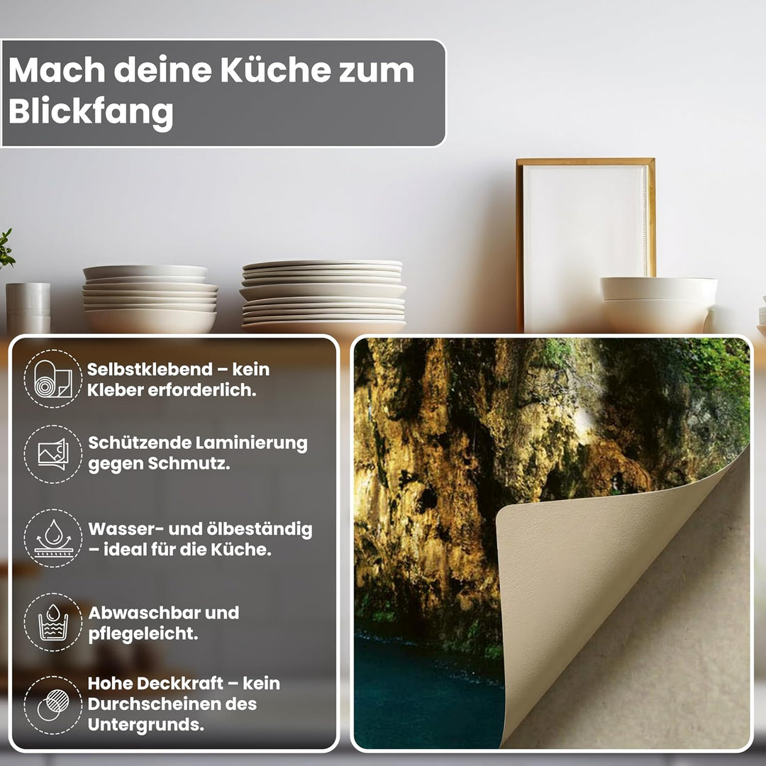 Dimex Küchenrückwand Folie selbstklebend ENTSPANNUNG IM Wald | Klebefolie - Dekofolie - Spritzschutz