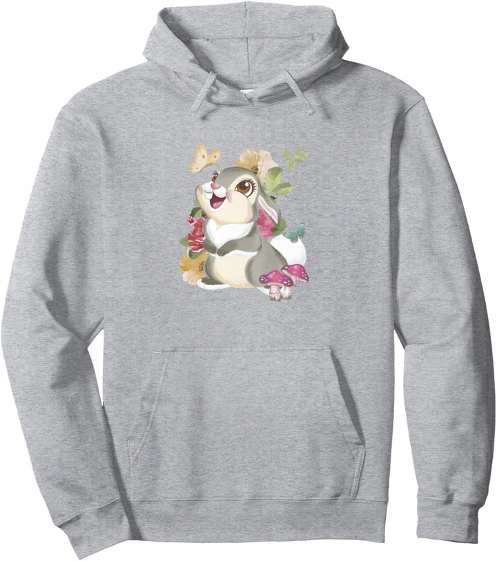 Disney Bambi Thumper Vintage Floral Portrait Pullover Hoodie