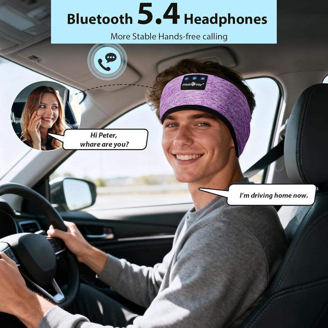 MUSICOZY Schlafkopfhörer Bluetooth 5.4, Bequem &amp; Ultraleicht Stirnband kopfhörer zum Schlafen mit Hi