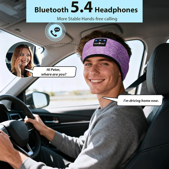 MUSICOZY Schlafkopfhörer Bluetooth 5.4, Bequem &amp; Ultraleicht Stirnband kopfhörer zum Schlafen mit Hi