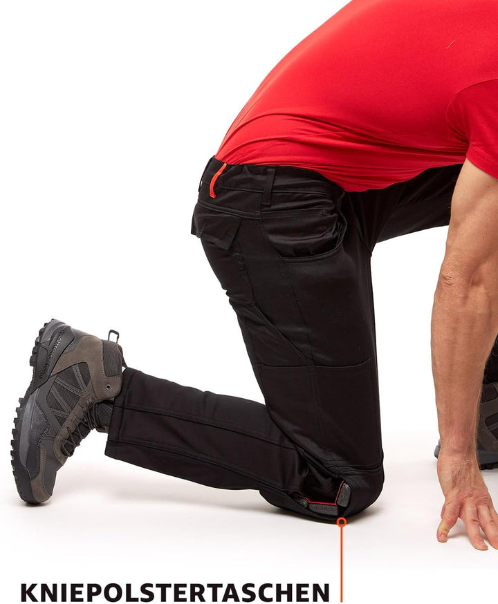 strongAnt Cargo Hose Herren Thermo Power Stretch Arbeitshose Outdoorhose mit Fleece gefüttert Winter