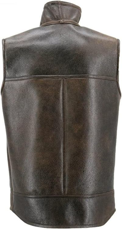 Hollert Herren Lammfellweste Luca Fellweste Echtleder Merino Schaffell Jagdweste warme Outdoorweste