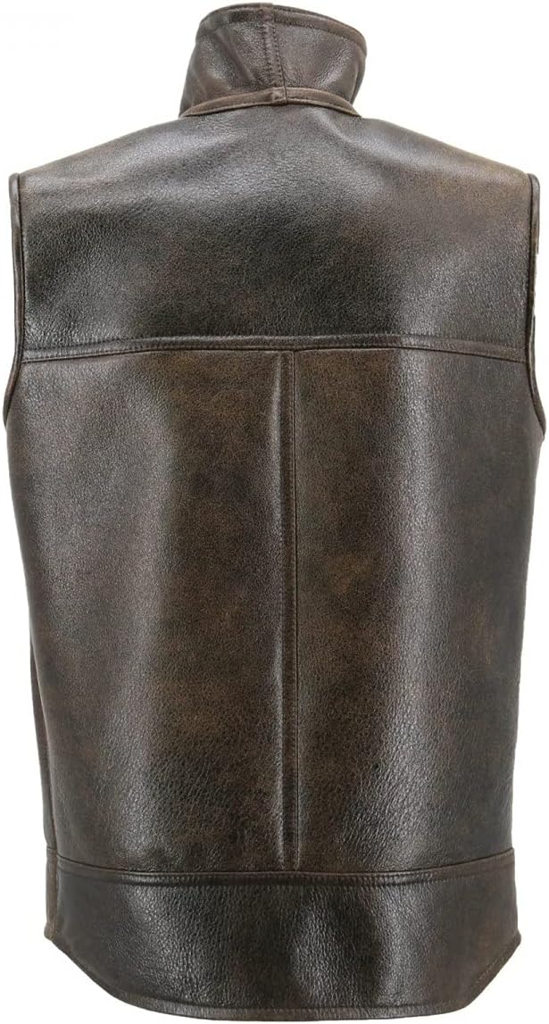 Hollert Herren Lammfellweste Luca Fellweste Echtleder Merino Schaffell Jagdweste warme Outdoorweste