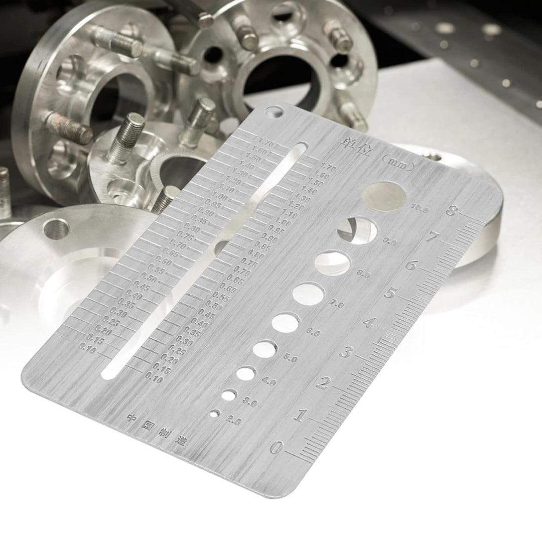 2-10mm Screw Checker Gauge Stahl Screw Checker Edelstahl Screw Gauge Platte Schraubendurchmesser Mes