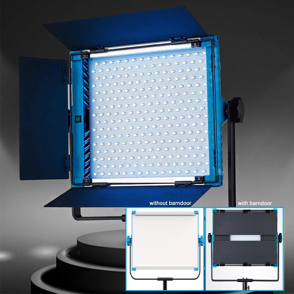 Yidoblo Bi Color LED Soft Video Light Panel 3200K-5500K Dimmable by DMX/Phone App/Remote Controller