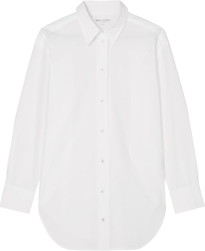 Marc OߴPolo Damen Hemdbluse aus Bio-Baumwolle Oversized, 34