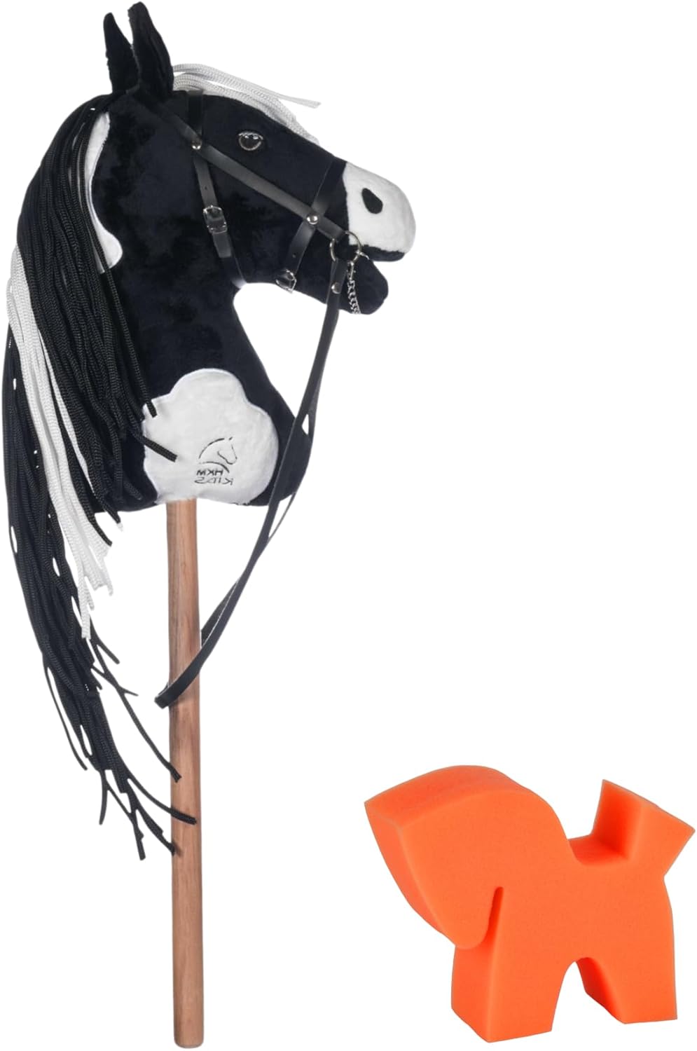 RL24 HKM - Hobby Horse Pepper inkl MagicBrush | Steckenpferd mit Trense | Spielpferd aus Plüsch mit