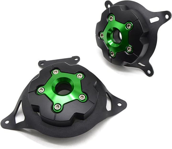 Motorrad Links & Rechts Motor Stator Schutzhülle für Z800 2013 2014 2015 2016 Z750 2008-2016 (Grün),