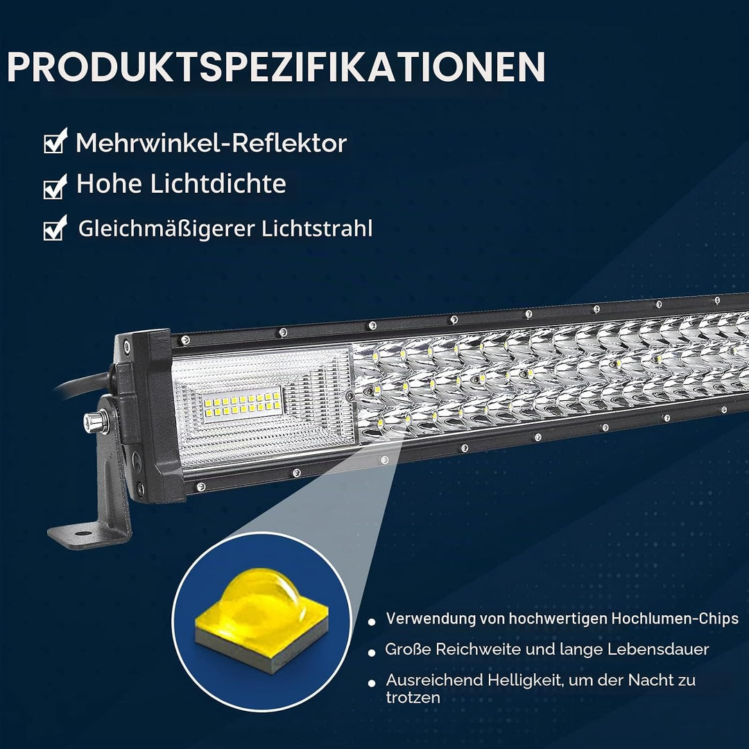 SKYWORLD Gebogen LED Arbeitsscheinwerfer Bar, 42 Zoll 106.7cm 540W Scheinwerfer Flutlicht combo Offr