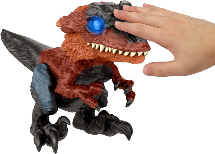 Jurassic World GYW89 - Ein neues Zeitalter – Uncaged Rowdy Roars Pyroraptor Dinosaurier-Actionfigur,