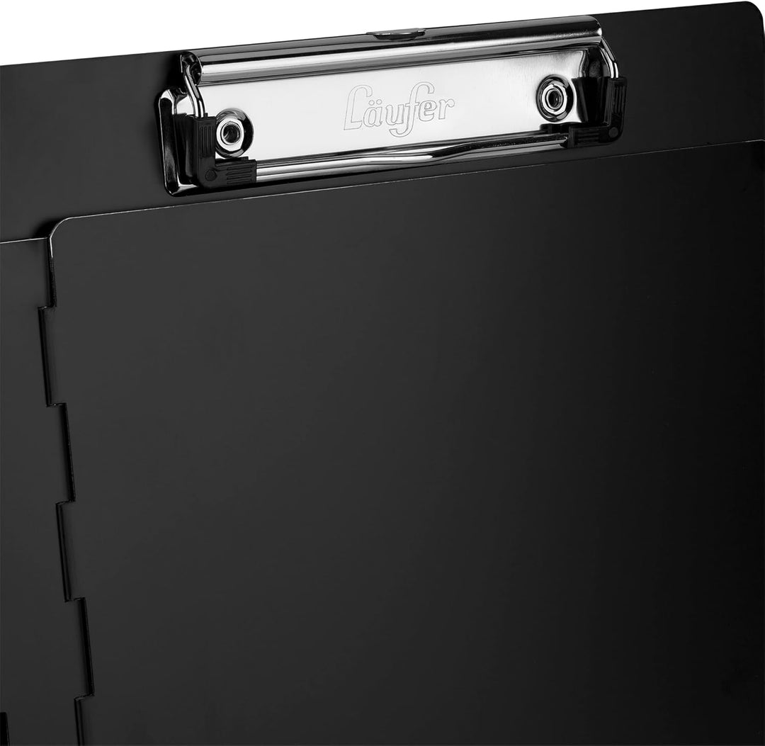 Läufer 22016 Dokumenten Klemmbrett schwarz, Aluminium, seitlich öffnend, schwarz