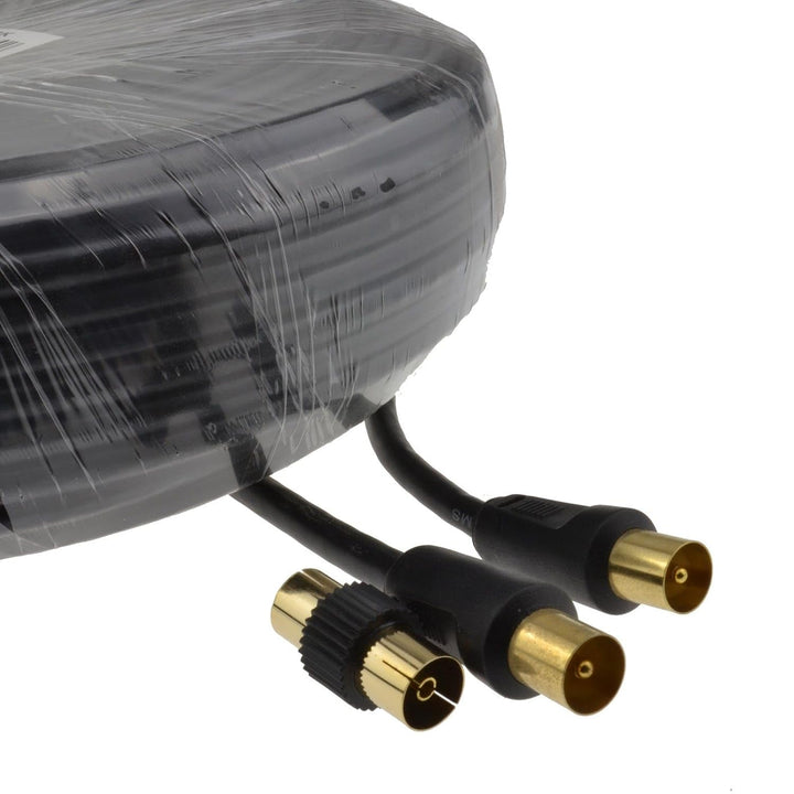 kenable RF TV Digitale Erdgebundene Stecker Zum Stecker Schwarz Antenne Anschlusskabel Kabel Mit Kup