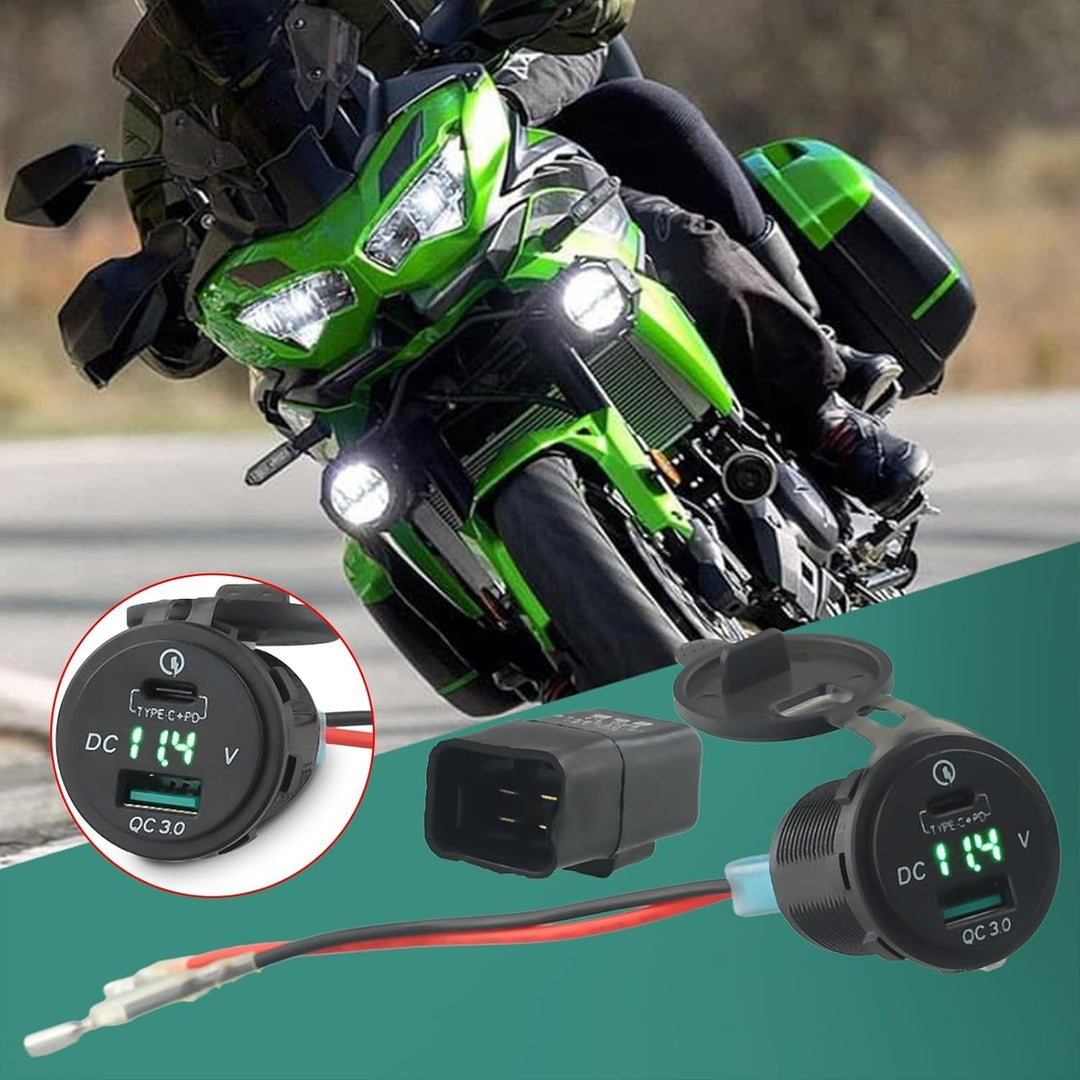 Versys650 1000 Ninja400 X300 Motorrad Typ C USB 0 Ladegerät Schnelles und zuverlässiges Laden